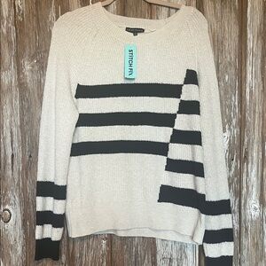 NWT LOVE ELLIE COLOR BLOCK LIGHT WEIGHT SWEATER, size large